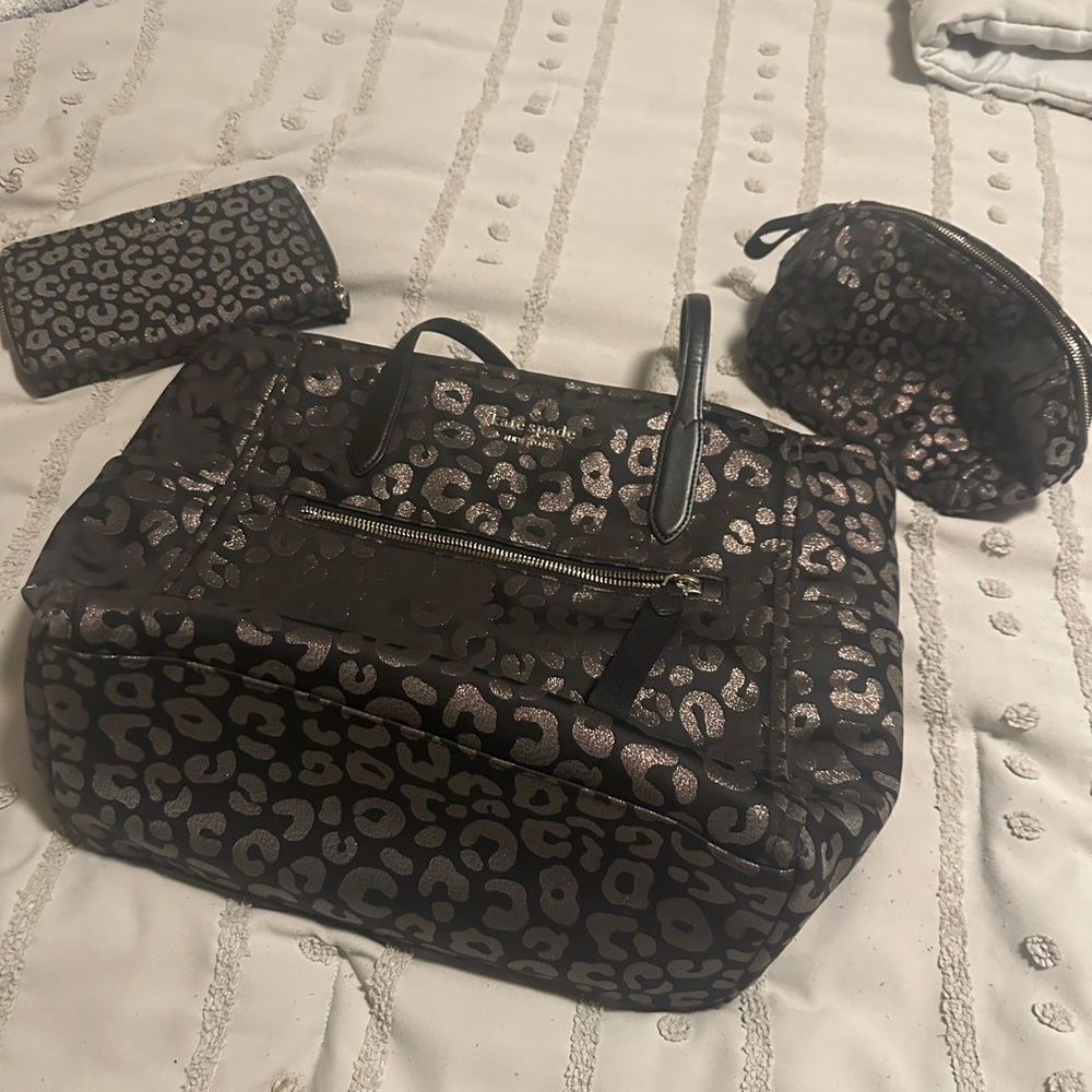 Kate Spade Black and Brown chelsea Elegant Tote